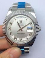 Replica Rolex Presidential DayDate II Silver Dial Watch Large size 41mm